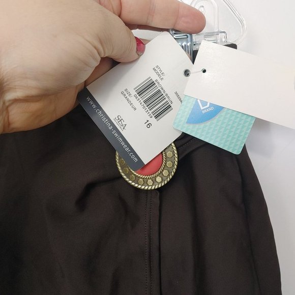 Brown swim skirt size 16 - Picture 3 of 7